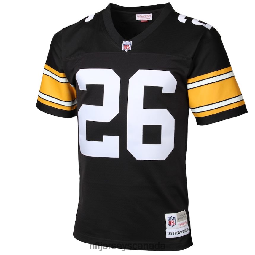 Men Pittsburgh Steelers Rod Woodson Mitchell  Ness Black Retired Player Legacy Replica Jersey Clothing NFL TBXFR6935