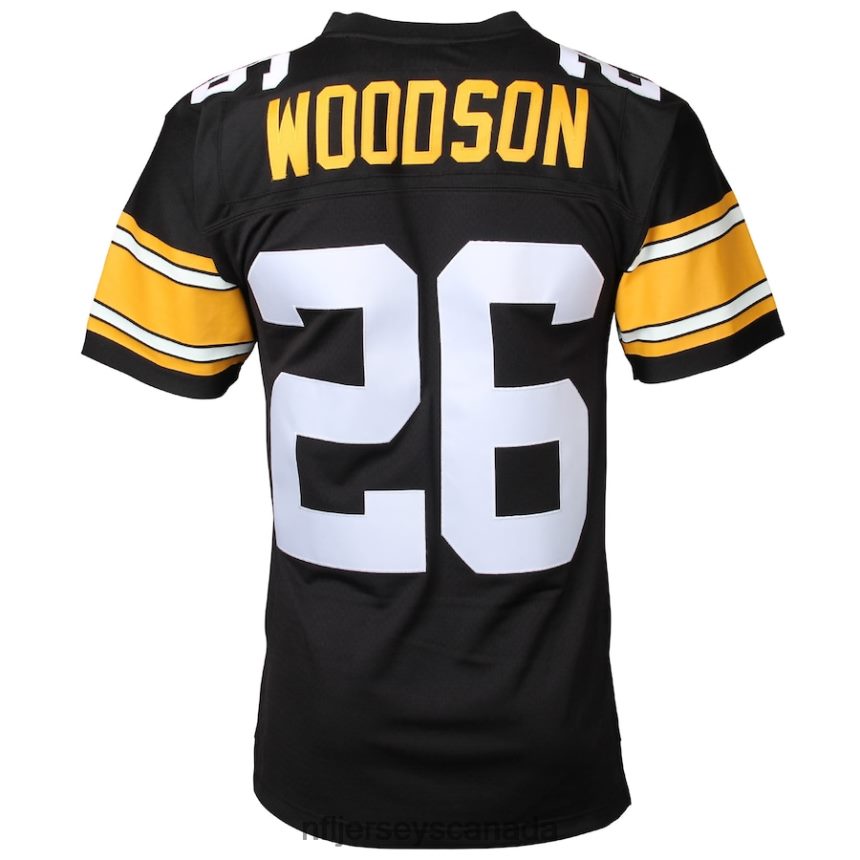 Men Pittsburgh Steelers Rod Woodson Mitchell  Ness Black Retired Player Legacy Replica Jersey Clothing NFL TBXFR6935