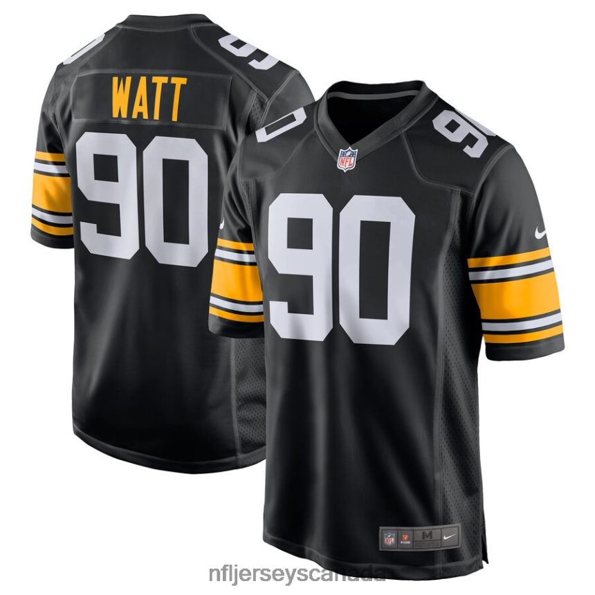 Men Pittsburgh Steelers TJ Watt Nike Black Alternate Game Jersey Clothing NFL TBXFR63776