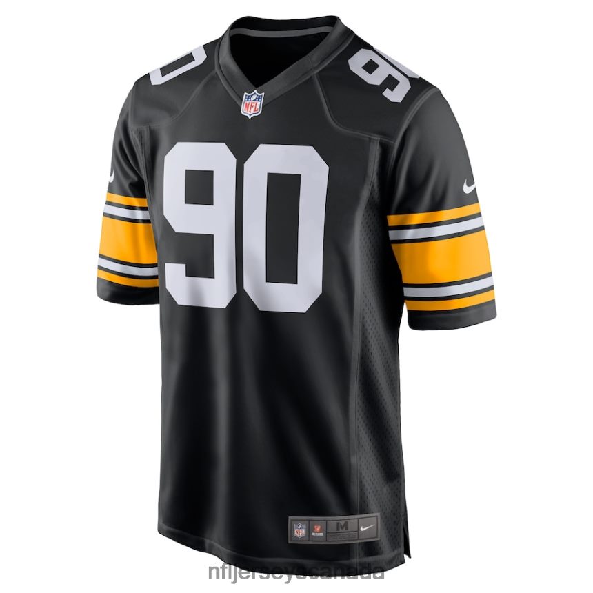 Men Pittsburgh Steelers TJ Watt Nike Black Alternate Game Jersey Clothing NFL TBXFR63776