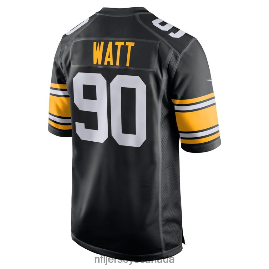 Men Pittsburgh Steelers TJ Watt Nike Black Alternate Game Jersey Clothing NFL TBXFR63776