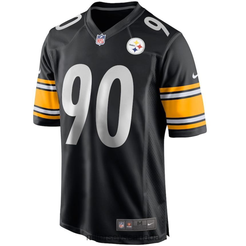 Men Pittsburgh Steelers TJ Watt Nike Black Game Jersey Clothing NFL TBXFR687