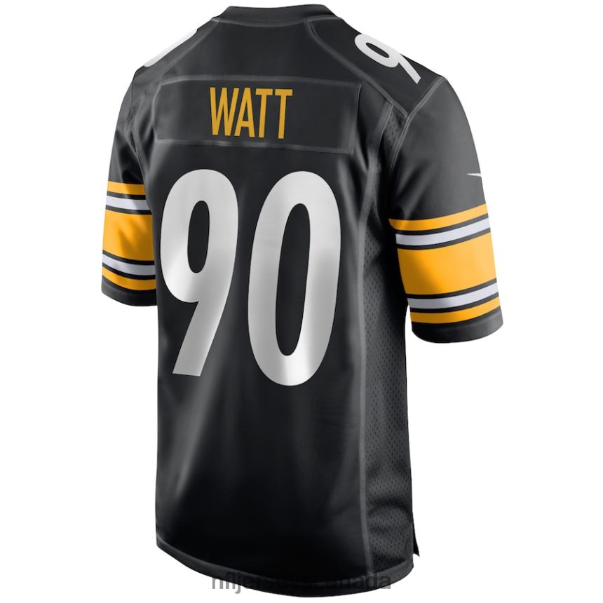 Men Pittsburgh Steelers TJ Watt Nike Black Game Jersey Clothing NFL TBXFR687