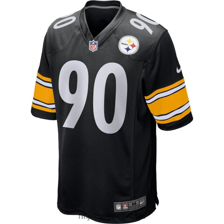 Men Pittsburgh Steelers TJ Watt Nike Black Game Player Jersey Clothing NFL TBXFR61469