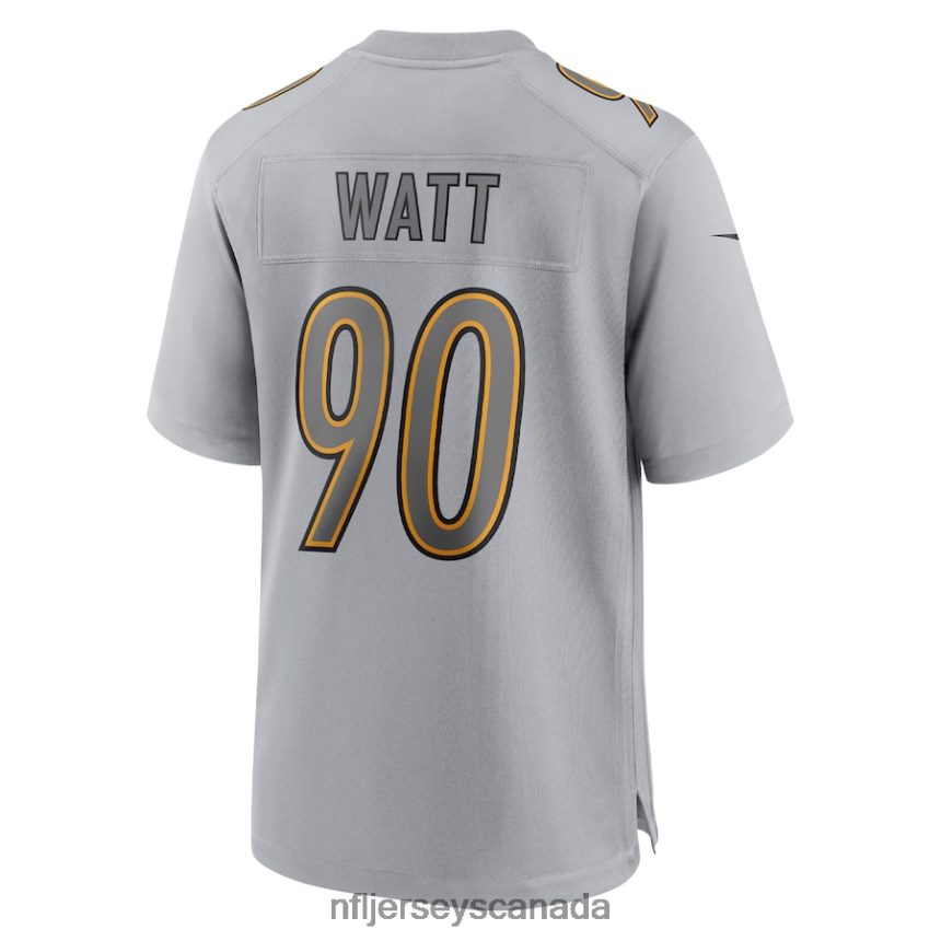 Men Pittsburgh Steelers TJ Watt Nike Gray Atmosphere Fashion Game Jersey Clothing NFL TBXFR62484