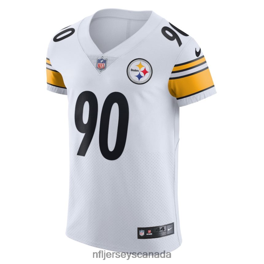 Men Pittsburgh Steelers TJ Watt Nike White Vapor Elite Player Jersey Clothing NFL TBXFR61906