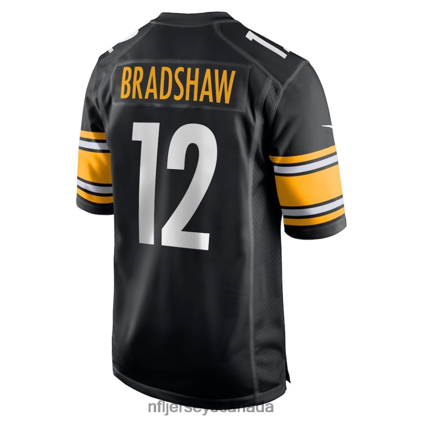 Men Pittsburgh Steelers Terry Bradshaw Nike Black Retired Player Game Jersey Clothing NFL TBXFR62622