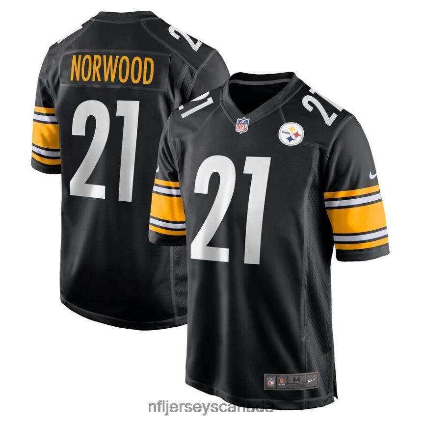Men Pittsburgh Steelers Tre Norwood Nike Black Game Jersey Clothing NFL TBXFR62361