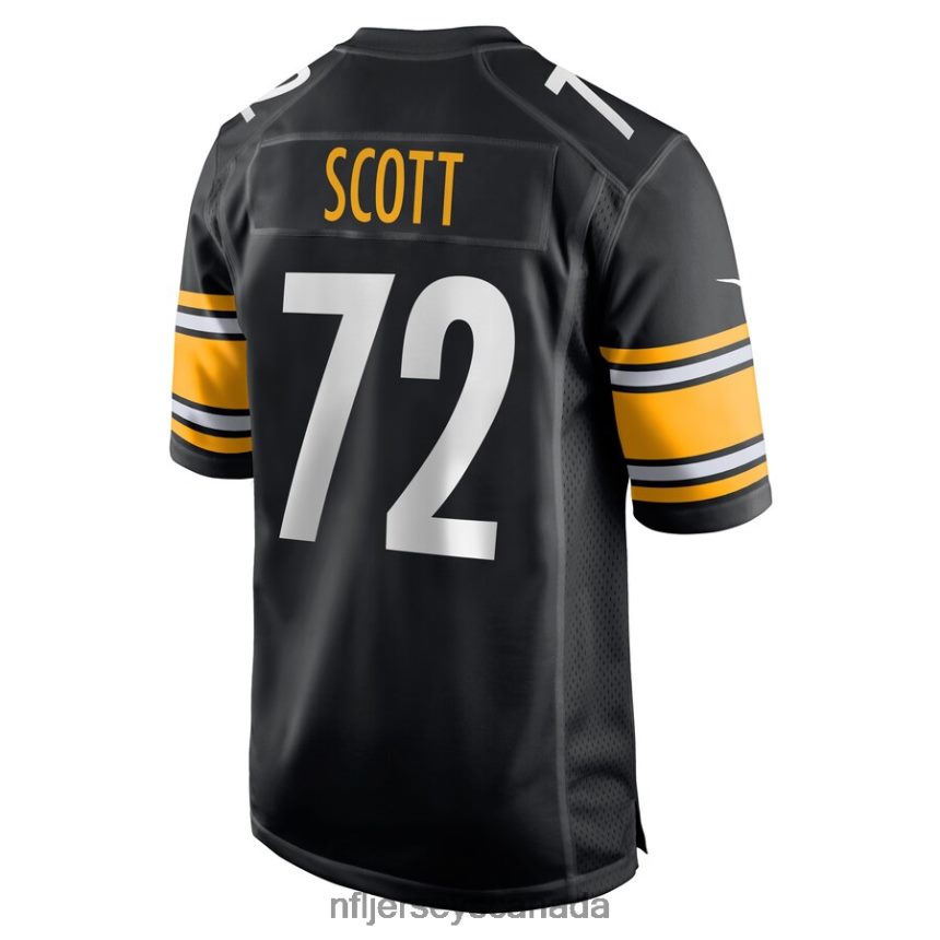 Men Pittsburgh Steelers Trent Scott Nike Black Game Player Jersey Clothing NFL TBXFR66702