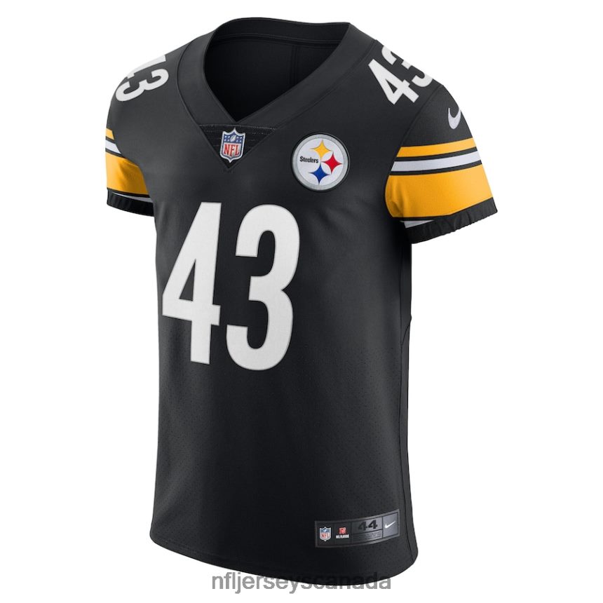 Men Pittsburgh Steelers Troy Polamalu Nike Black Retired Player Elite Jersey Clothing NFL TBXFR63035