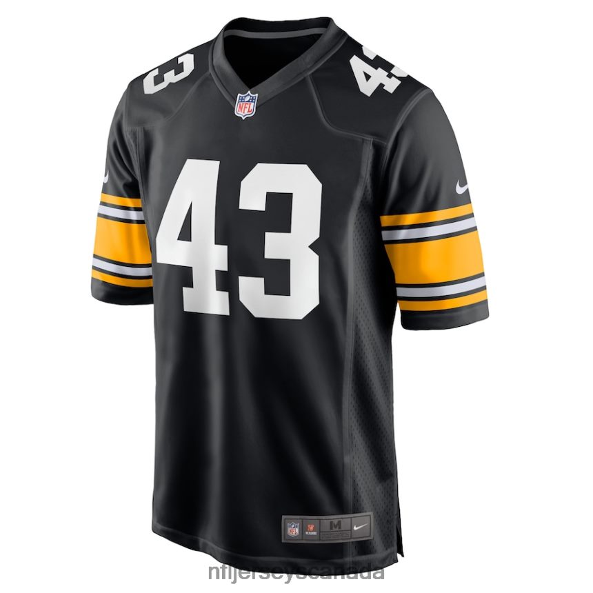 Men Pittsburgh Steelers Troy Polamalu Nike Black Retired Player Jersey Clothing NFL TBXFR6187