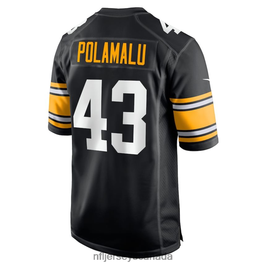 Men Pittsburgh Steelers Troy Polamalu Nike Black Retired Player Jersey Clothing NFL TBXFR6187