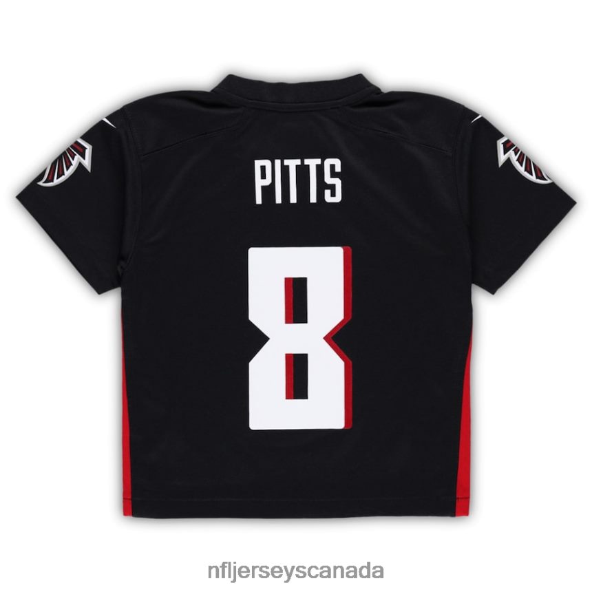 Men Preschool Atlanta Falcons Kyle Pitts Nike Black Game Jersey Clothing NFL TBXFR61420