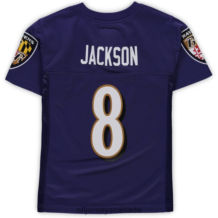 Men Preschool Baltimore Ravens Lamar Jackson Purple Replica Player Jersey Clothing NFL TBXFR6919