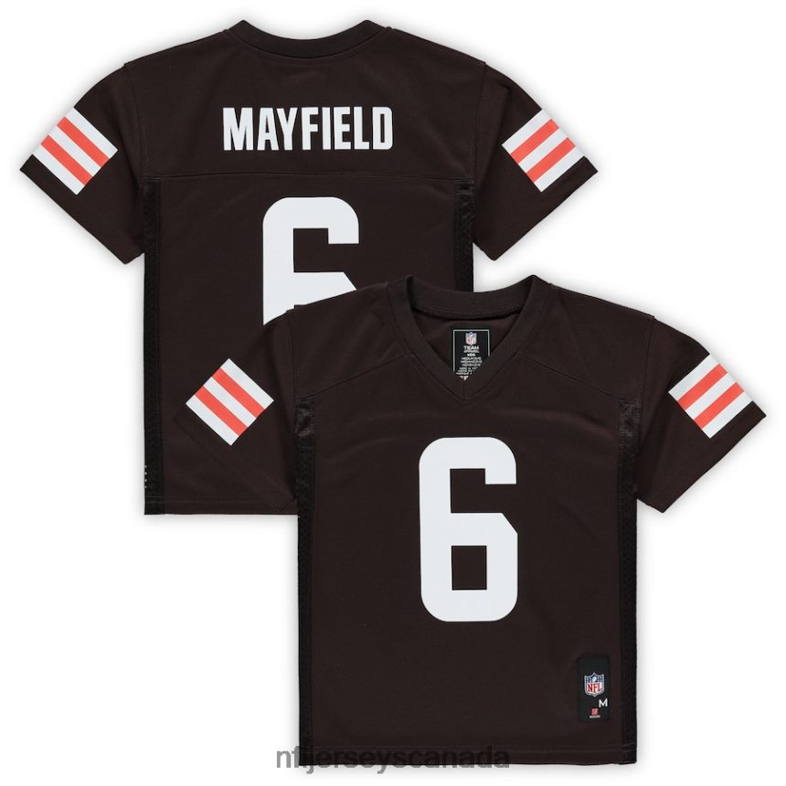 Men Preschool Cleveland Browns Baker Mayfield Brown Replica Player Jersey Clothing NFL TBXFR61426