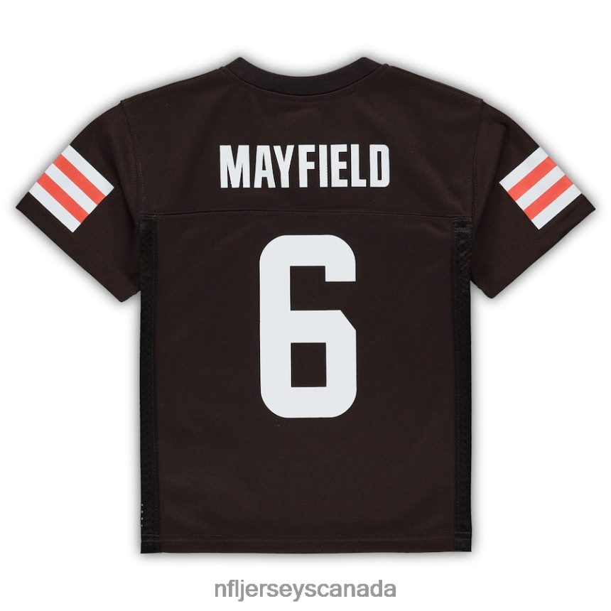 Men Preschool Cleveland Browns Baker Mayfield Brown Replica Player Jersey Clothing NFL TBXFR61426