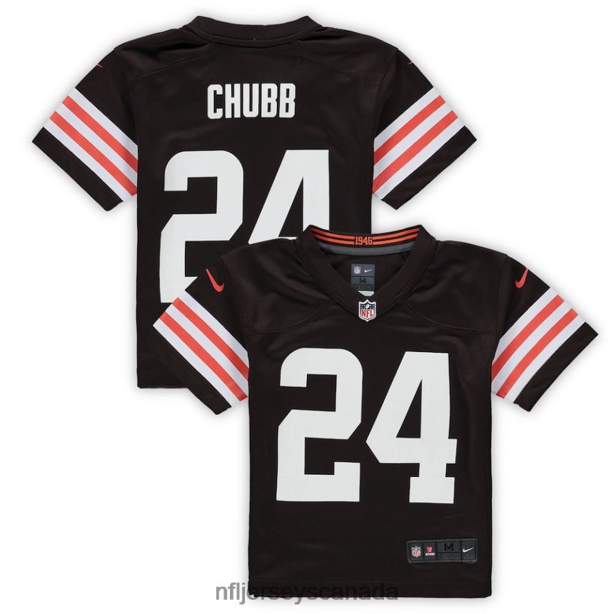 Men Preschool Cleveland Browns Nick Chubb Nike Brown Game Jersey Clothing NFL TBXFR63194