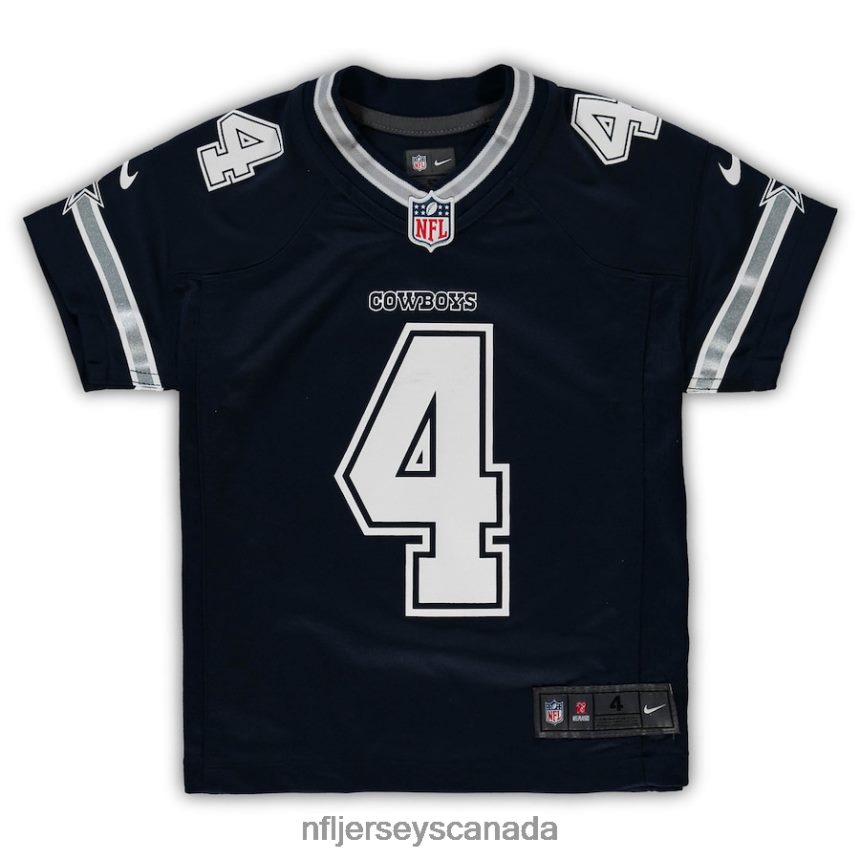 Men Preschool Dallas Cowboys Dak Prescott Nike Navy Team Game Jersey Clothing NFL TBXFR6812