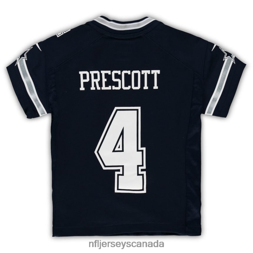 Men Preschool Dallas Cowboys Dak Prescott Nike Navy Team Game Jersey Clothing NFL TBXFR6812