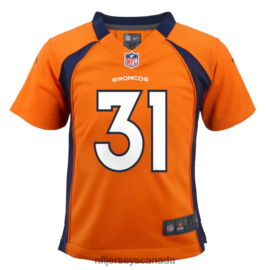 Men Preschool Denver Broncos Justin Simmons Nike Orange Game Jersey Clothing NFL TBXFR61807