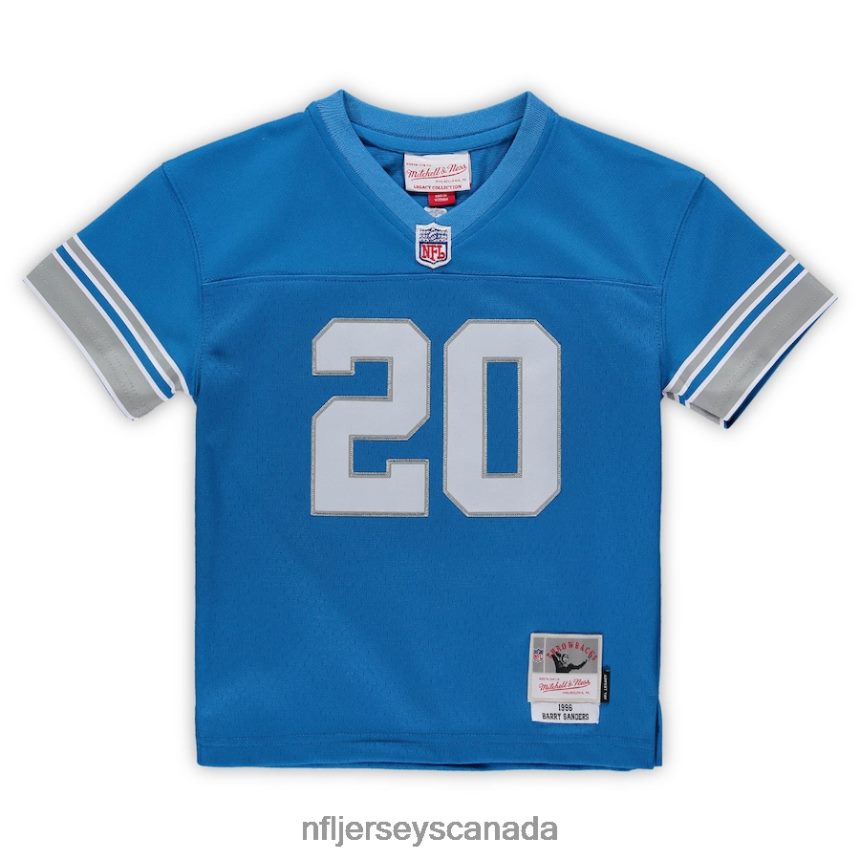 Men Preschool Detroit Lions Barry Sanders Mitchell  Ness Blue 1996 Retired Legacy Jersey Clothing NFL TBXFR61220