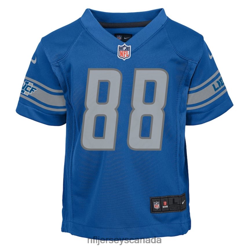 Men Preschool Detroit Lions TJ Hockenson Nike Blue Game Jersey Clothing NFL TBXFR61101
