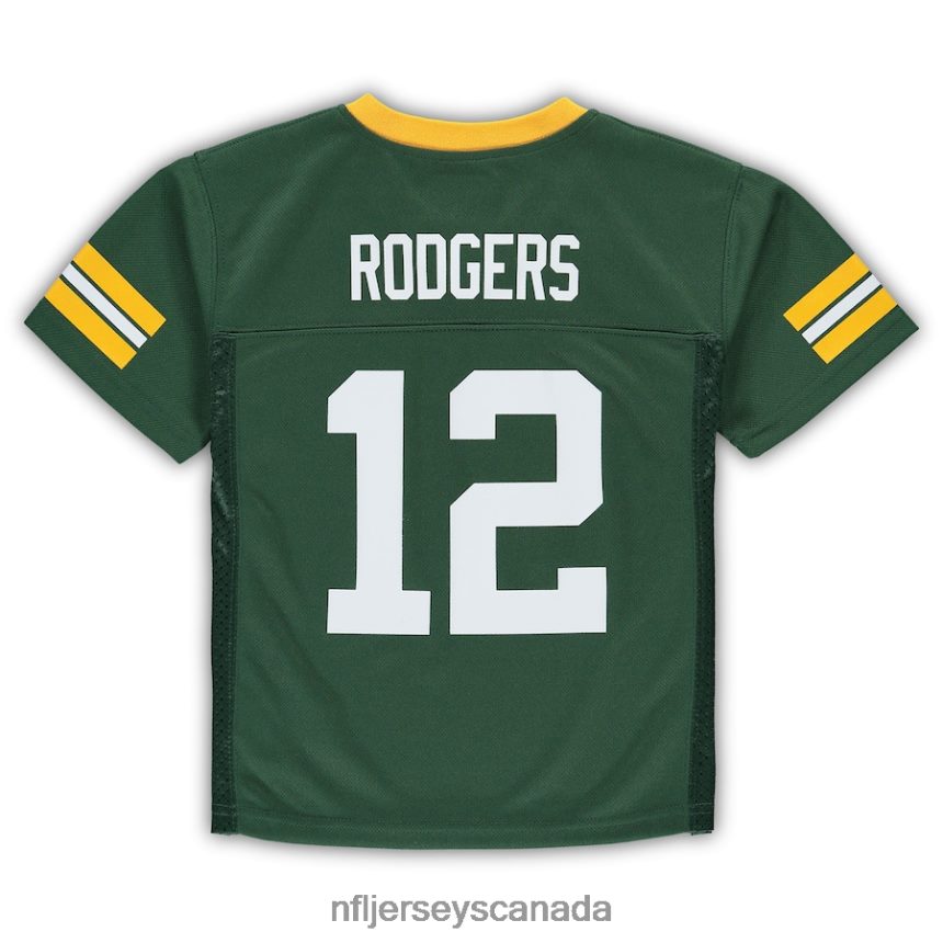 Men Preschool Green Bay Packers Aaron Rodgers Green Replica Player Jersey Clothing NFL TBXFR61524