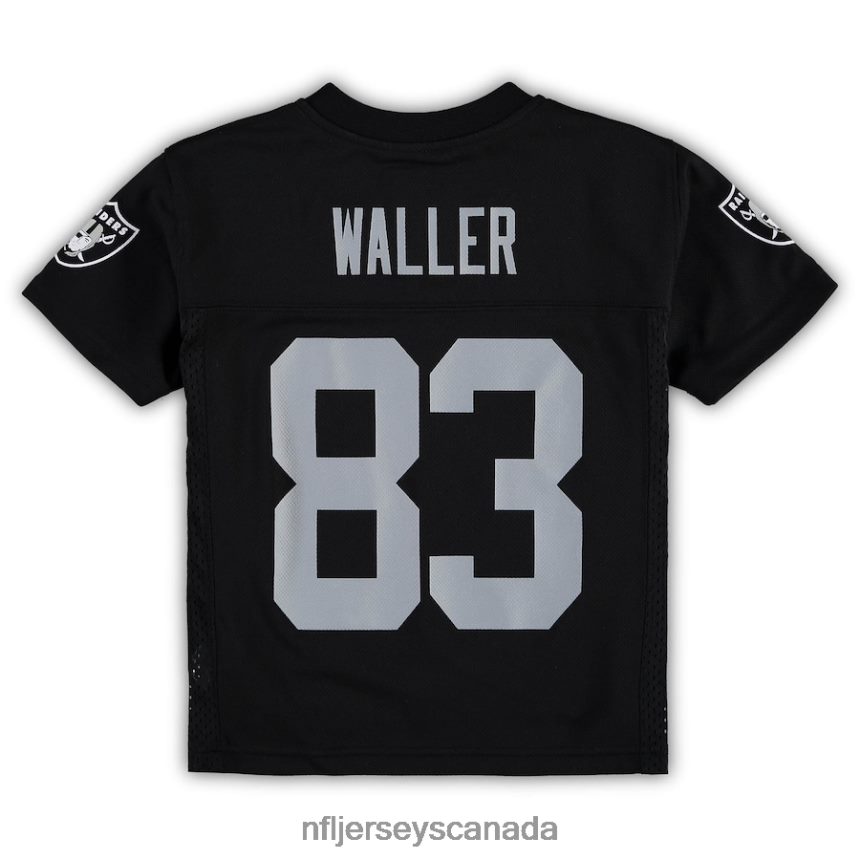 Men Preschool Las Vegas Raiders Darren Waller Black Replica Player Jersey Clothing NFL TBXFR61720