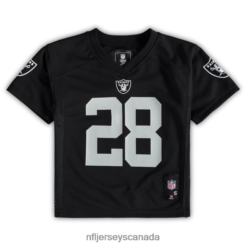 Men Preschool Las Vegas Raiders Josh Jacobs Black Replica Player Jersey Clothing NFL TBXFR6524
