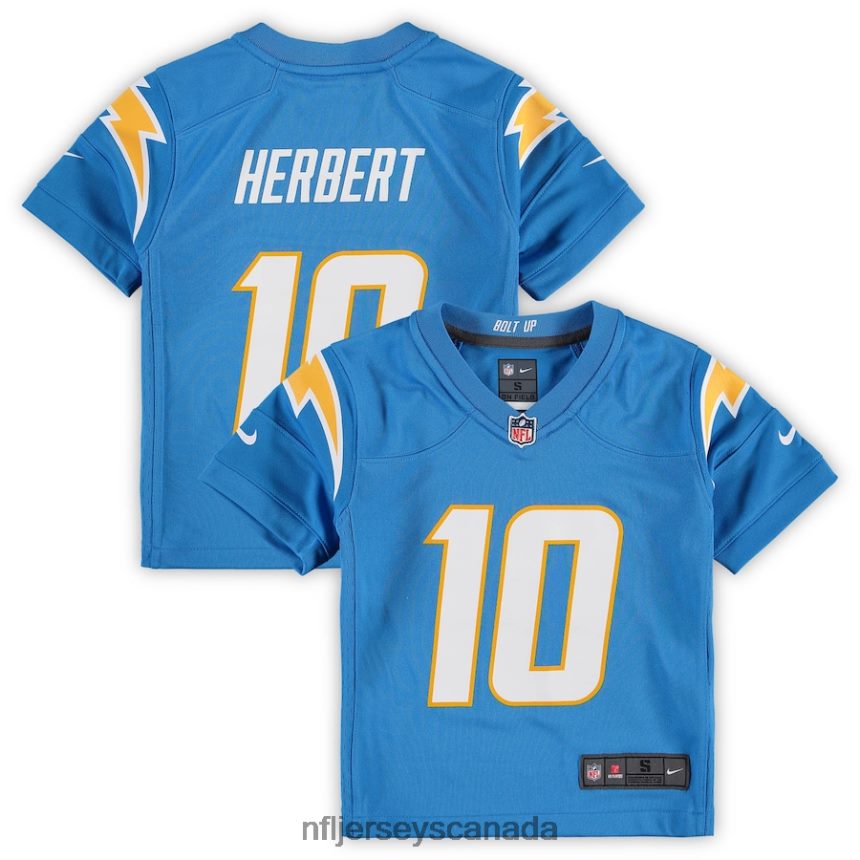Men Preschool Los Angeles Chargers Justin Herbert Nike Powder Blue Game Jersey Clothing NFL TBXFR6785