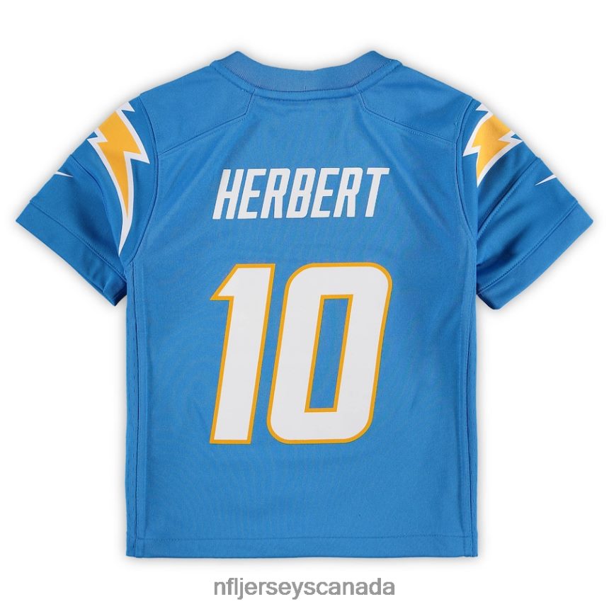 Men Preschool Los Angeles Chargers Justin Herbert Nike Powder Blue Game Jersey Clothing NFL TBXFR6785