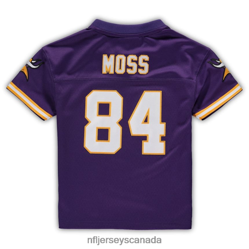 Men Preschool Minnesota Vikings Randy Moss Mitchell  Ness Purple 1998 Retired Legacy Jersey Clothing NFL TBXFR62295