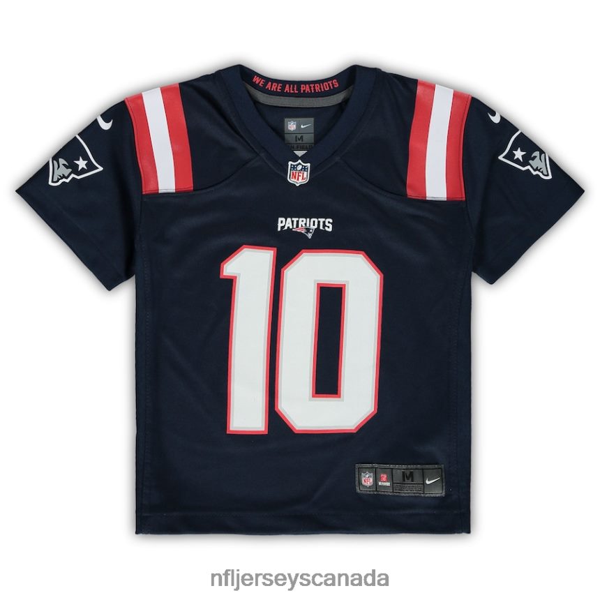 Men Preschool New England Patriots Mac Jones Nike Navy Game Jersey Clothing NFL TBXFR61438