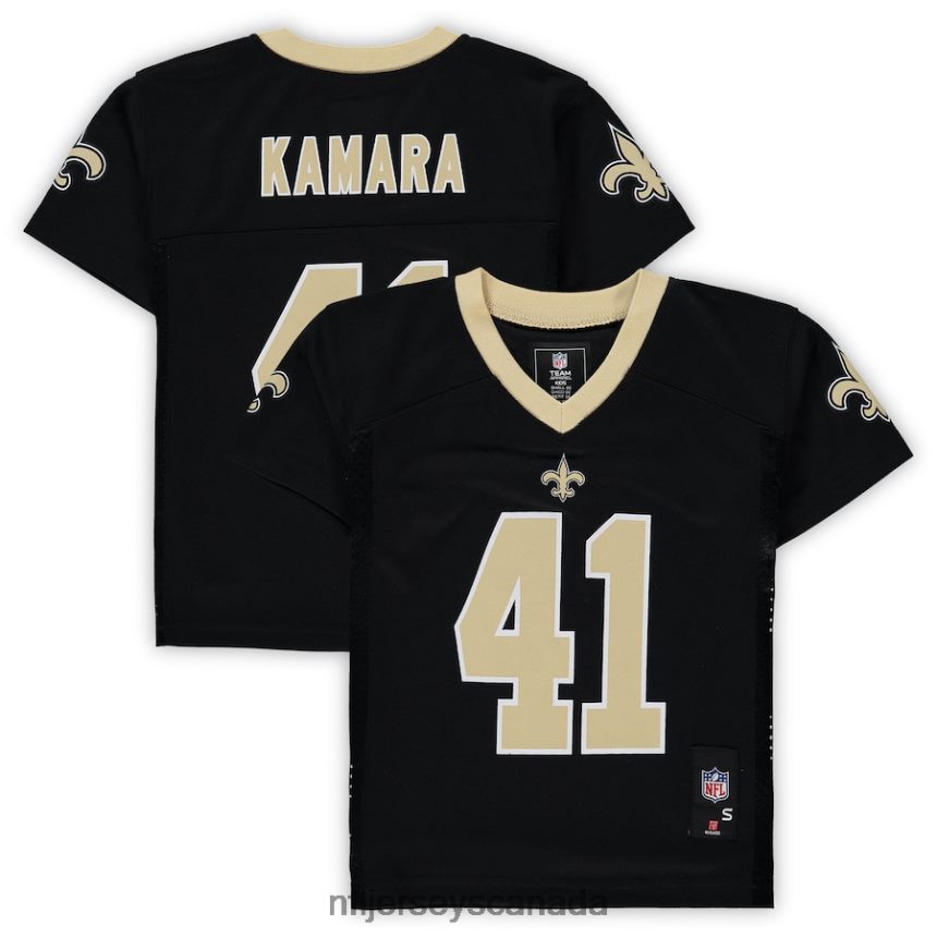 Men Preschool New Orleans Saints Alvin Kamara Black Replica Player Jersey Clothing NFL TBXFR61264