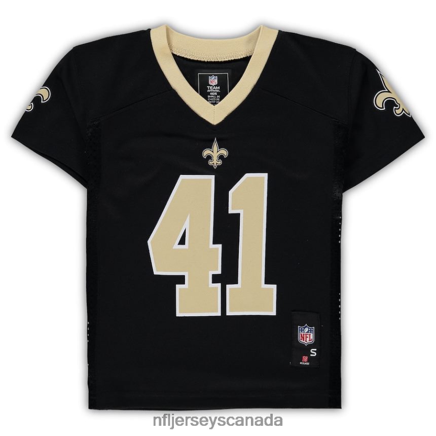 Men Preschool New Orleans Saints Alvin Kamara Black Replica Player Jersey Clothing NFL TBXFR61264
