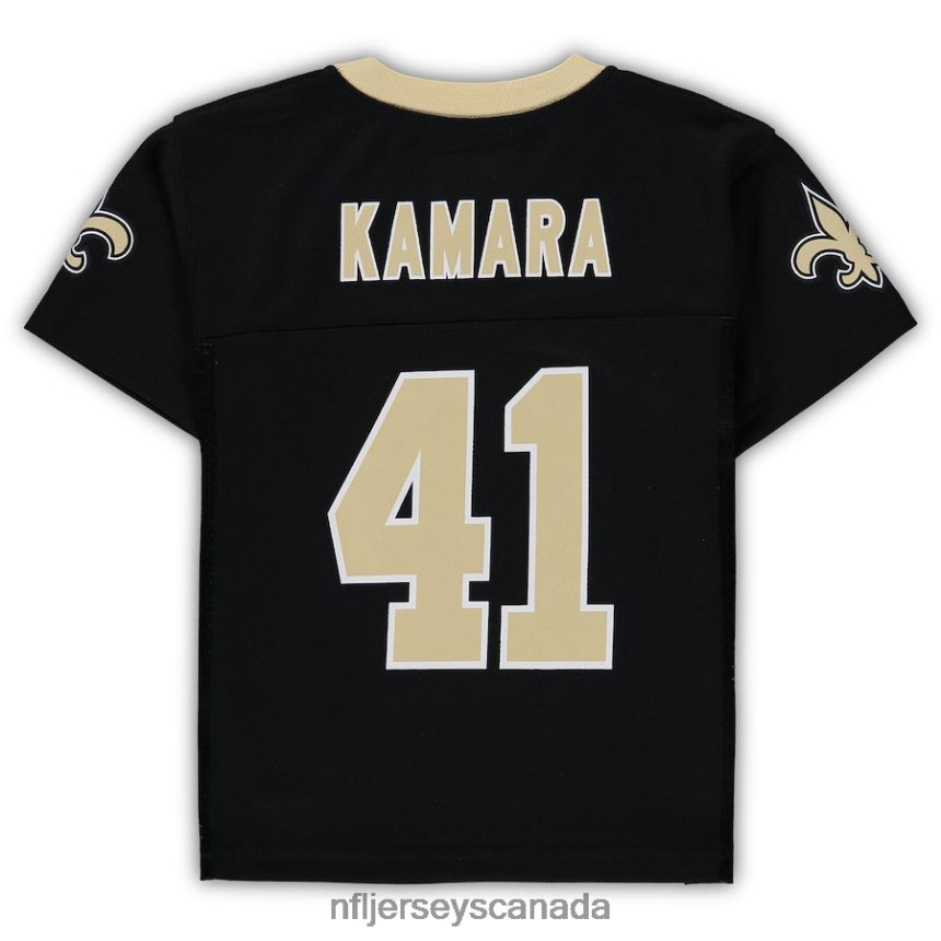 Men Preschool New Orleans Saints Alvin Kamara Black Replica Player Jersey Clothing NFL TBXFR61264