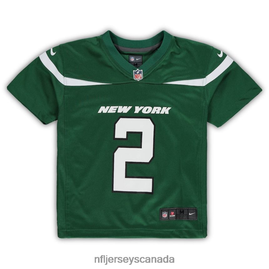 Men Preschool New York Jets Zach Wilson Nike Gotham Green Game Jersey Clothing NFL TBXFR62123