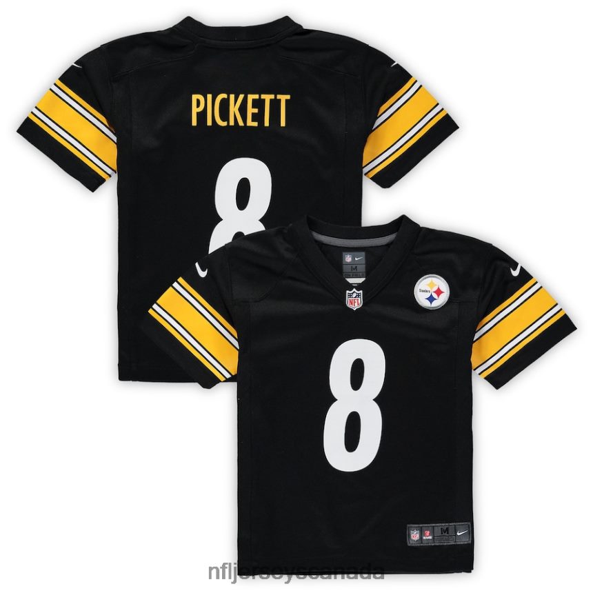 Men Preschool Pittsburgh Steelers Kenny Pickett Nike Black Game Jersey Clothing NFL TBXFR6845