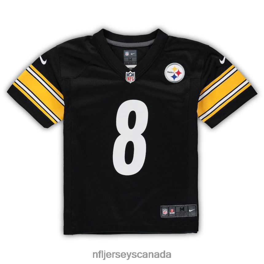 Men Preschool Pittsburgh Steelers Kenny Pickett Nike Black Game Jersey Clothing NFL TBXFR6845