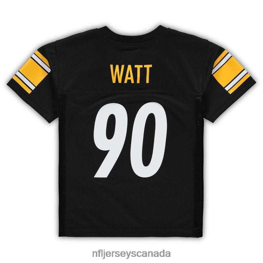 Men Preschool Pittsburgh Steelers TJ Watt Black Replica Player Jersey Clothing NFL TBXFR6657