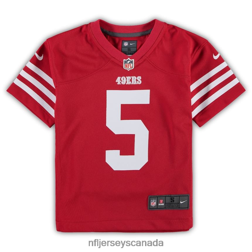 Men Preschool San Francisco 49ers Trey Lance Nike Scarlet Game Jersey Clothing NFL TBXFR61412