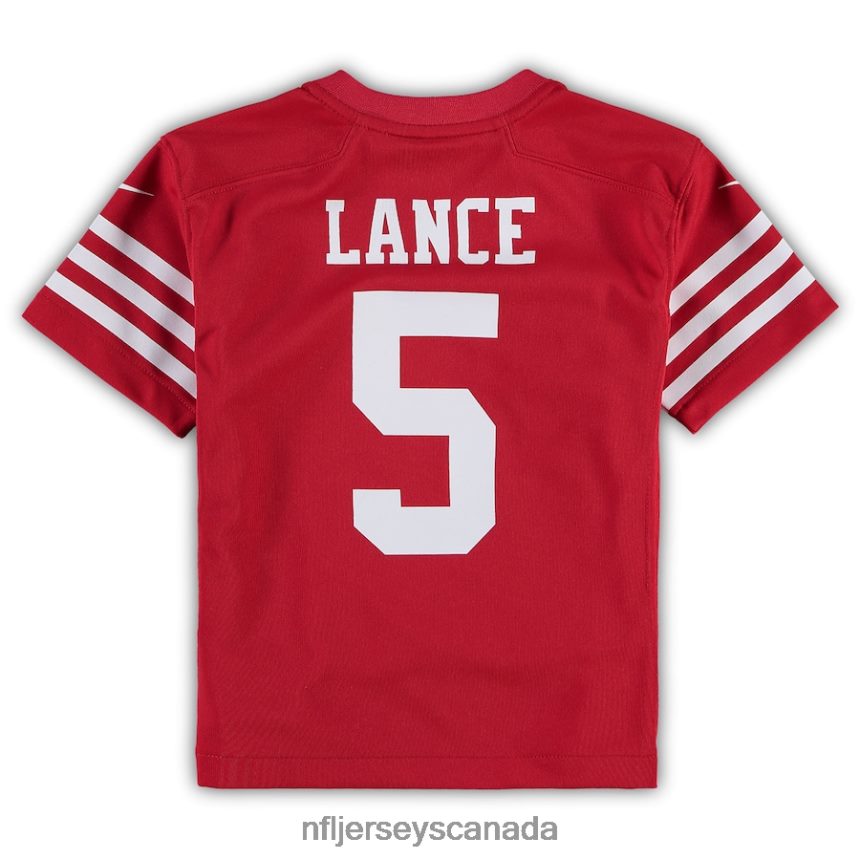 Men Preschool San Francisco 49ers Trey Lance Nike Scarlet Game Jersey Clothing NFL TBXFR61412