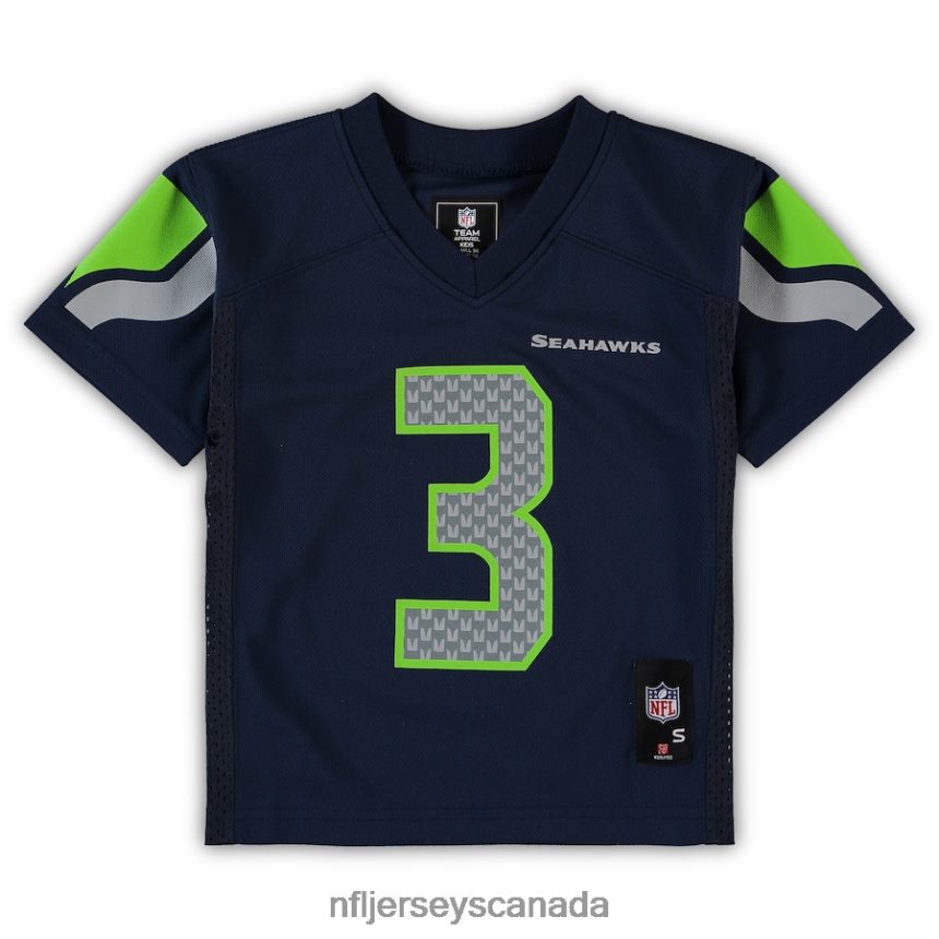 Men Preschool Seattle Seahawks Russell Wilson College Navy Replica Player Jersey Clothing NFL TBXFR61293