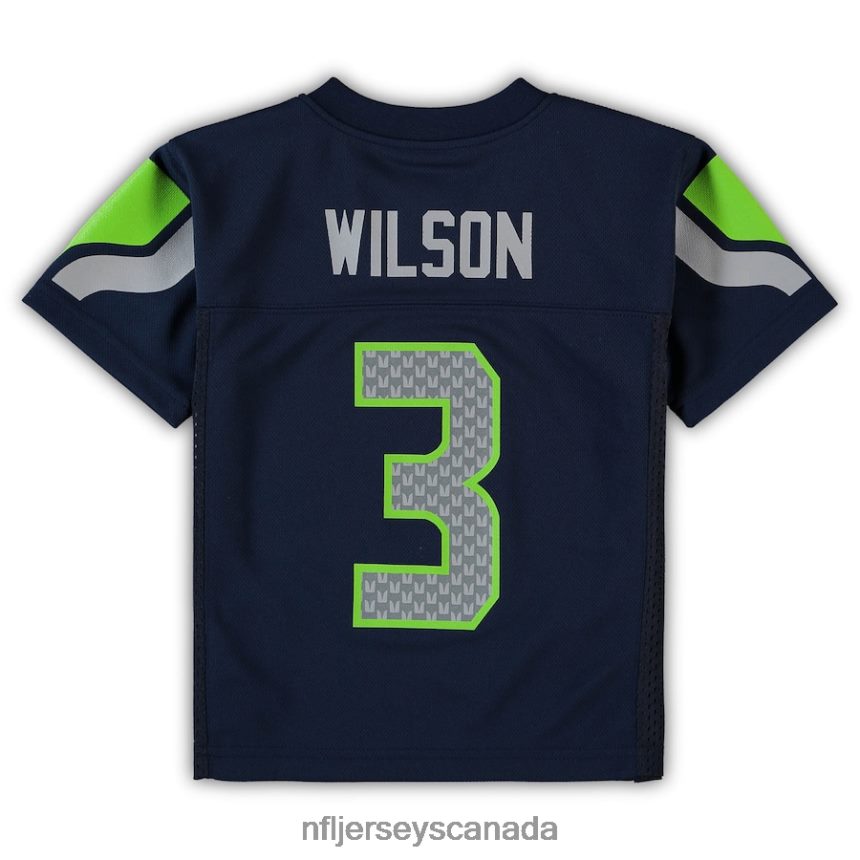 Men Preschool Seattle Seahawks Russell Wilson College Navy Replica Player Jersey Clothing NFL TBXFR61293
