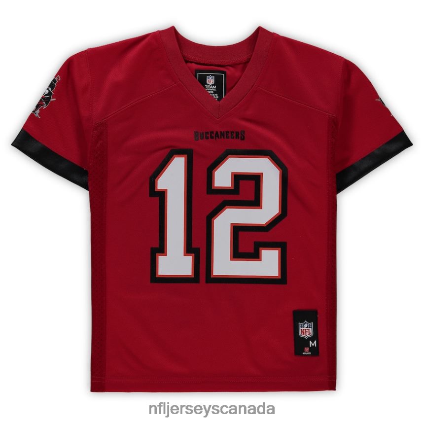 Men Preschool Tampa Bay Buccaneers Tom Brady Red Replica Player Jersey Clothing NFL TBXFR61501