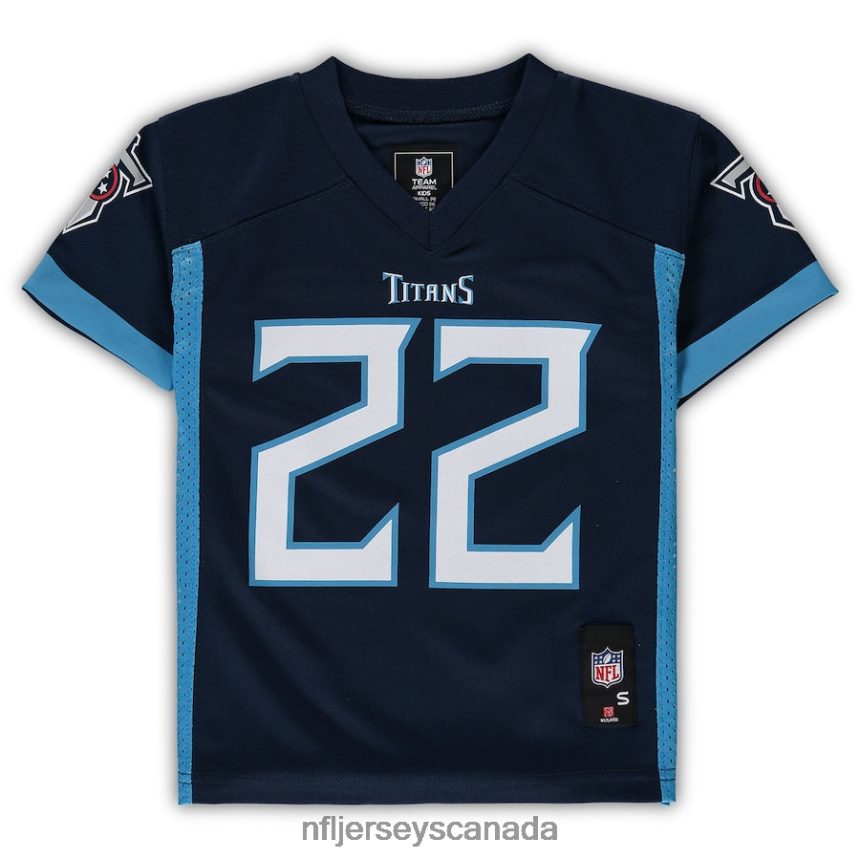 Men Preschool Tennessee Titans Derrick Henry Navy Replica Player Jersey Clothing NFL TBXFR62732