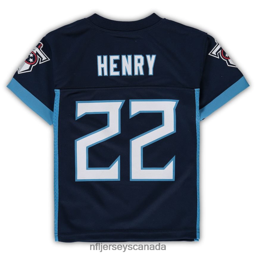 Men Preschool Tennessee Titans Derrick Henry Navy Replica Player Jersey Clothing NFL TBXFR62732
