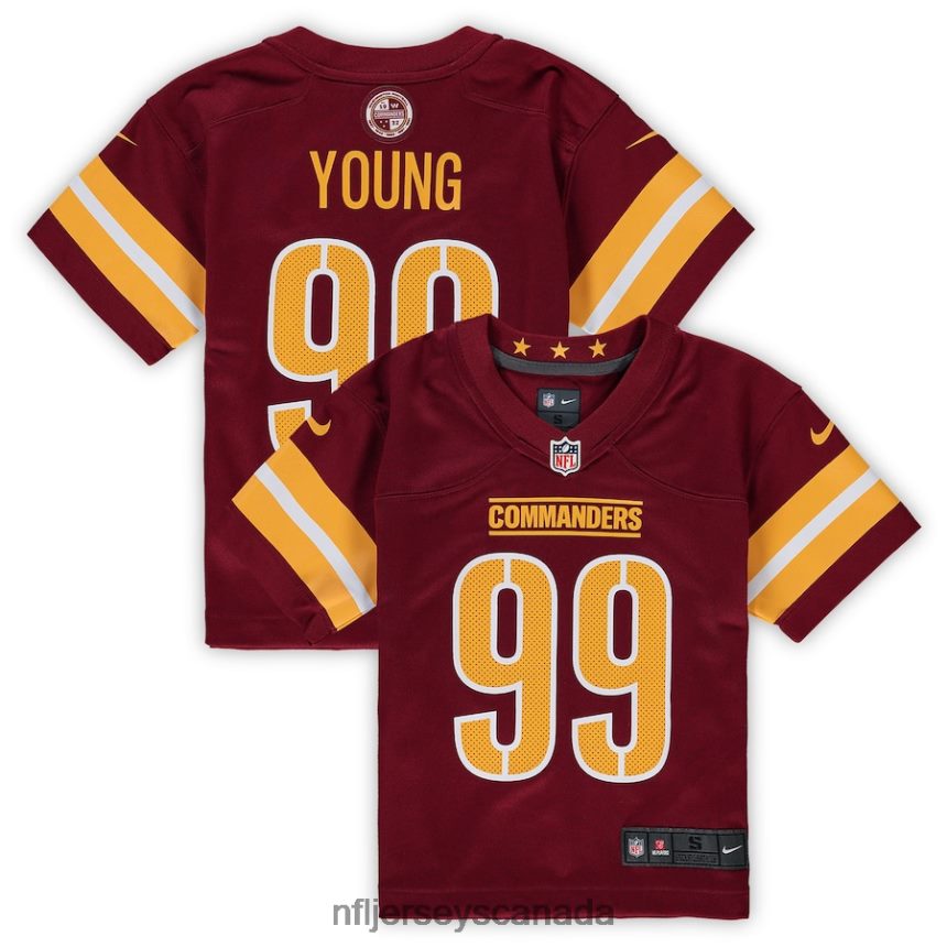 Men Preschool Washington Commanders Chase Young Nike Burgundy Game Jersey Clothing NFL TBXFR64628