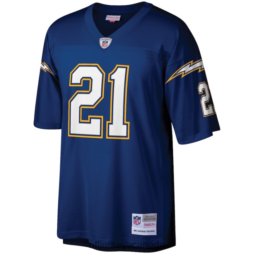 Men San Diego Chargers LaDainian Tomlinson Mitchell  Ness Navy Retired Player Legacy Replica Jersey Clothing NFL TBXFR62933