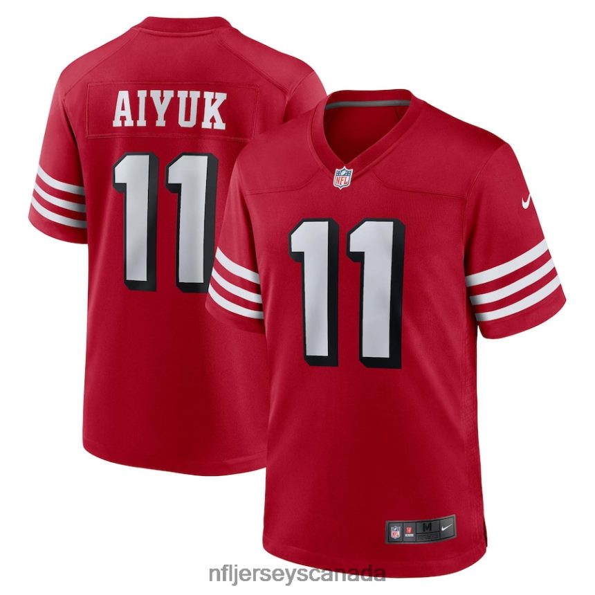 Men San Francisco 49ers Brandon Aiyuk Nike Scarlet Alternate Game Jersey Clothing NFL TBXFR6677
